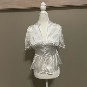 Silk, Its Fashion Metro white top
